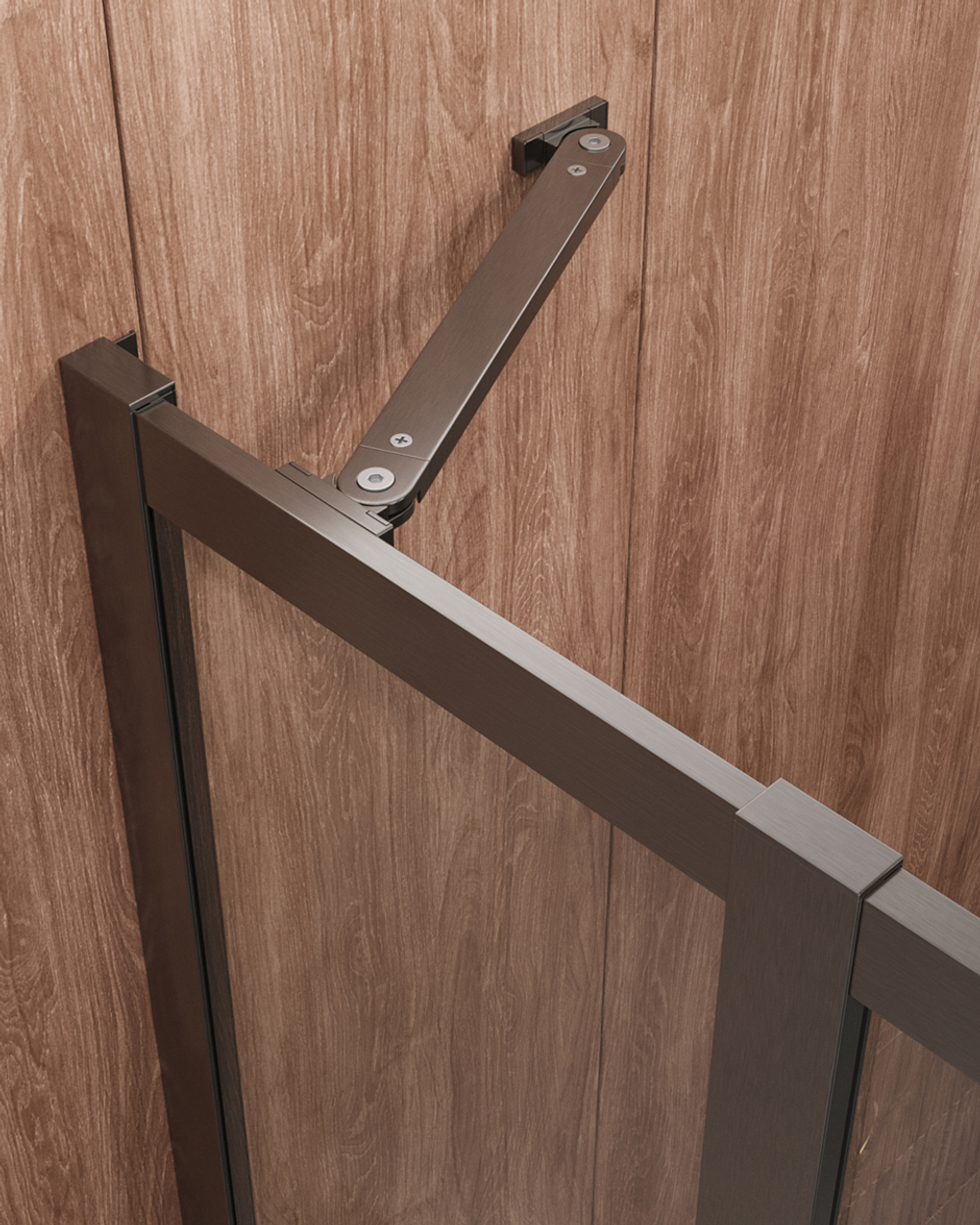 Душевой уголок Cezares MOLVENO-RH-1-110/90-C-GM-IV, 110х90х195, профиль оружейная сталь, прозрачное стекло