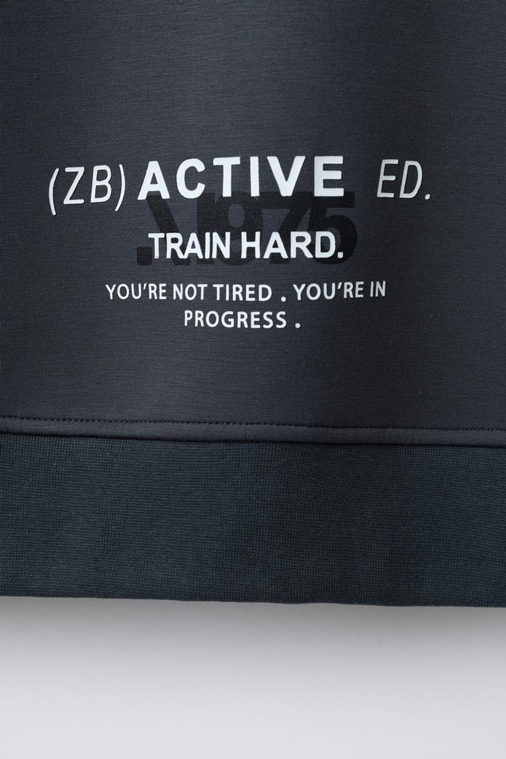 ZARA ХУДИ В СПОРТИВНОМ СТИЛЕ, АНТРАЦИТОВО-СЕРЫЙ