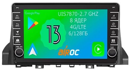 Магнитола для Москвич 3, JAC JS4 2022-2024 - Airoc AB-3304 (кнопки и крутилки), Android 13, TS20, 6/128Гб, SIM-слот, CarPlay