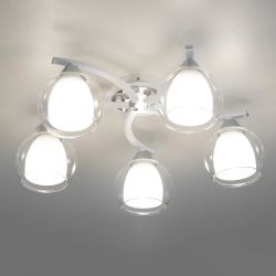 Citilux Кристи CL152150 Люстра потолочная Белая Хром