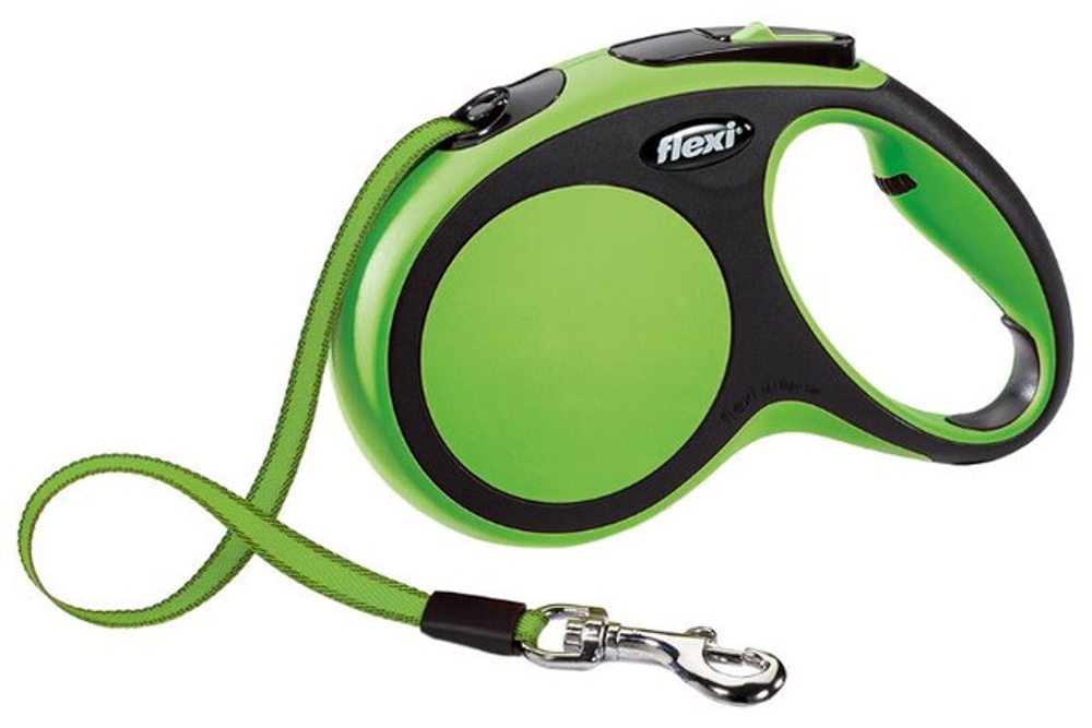 FLEXI поводок-рулетка Comfort M 5m лента, зеленая, 18,8х3,9х11,6см