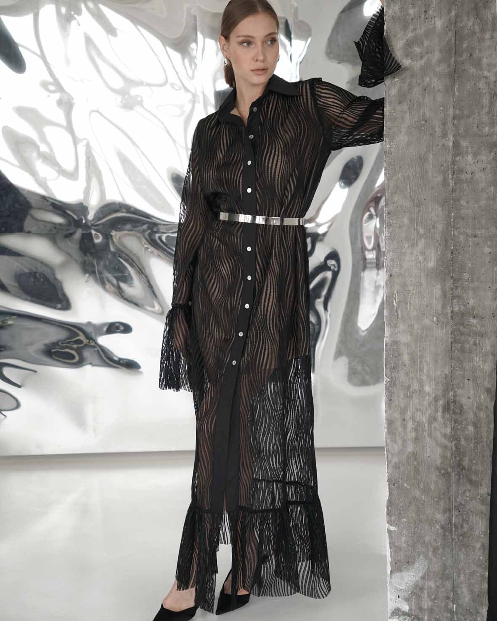 Пояс обруч в серебре