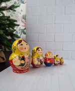 Матрёшки "С курочкой" традиция 5м 15см пузатая