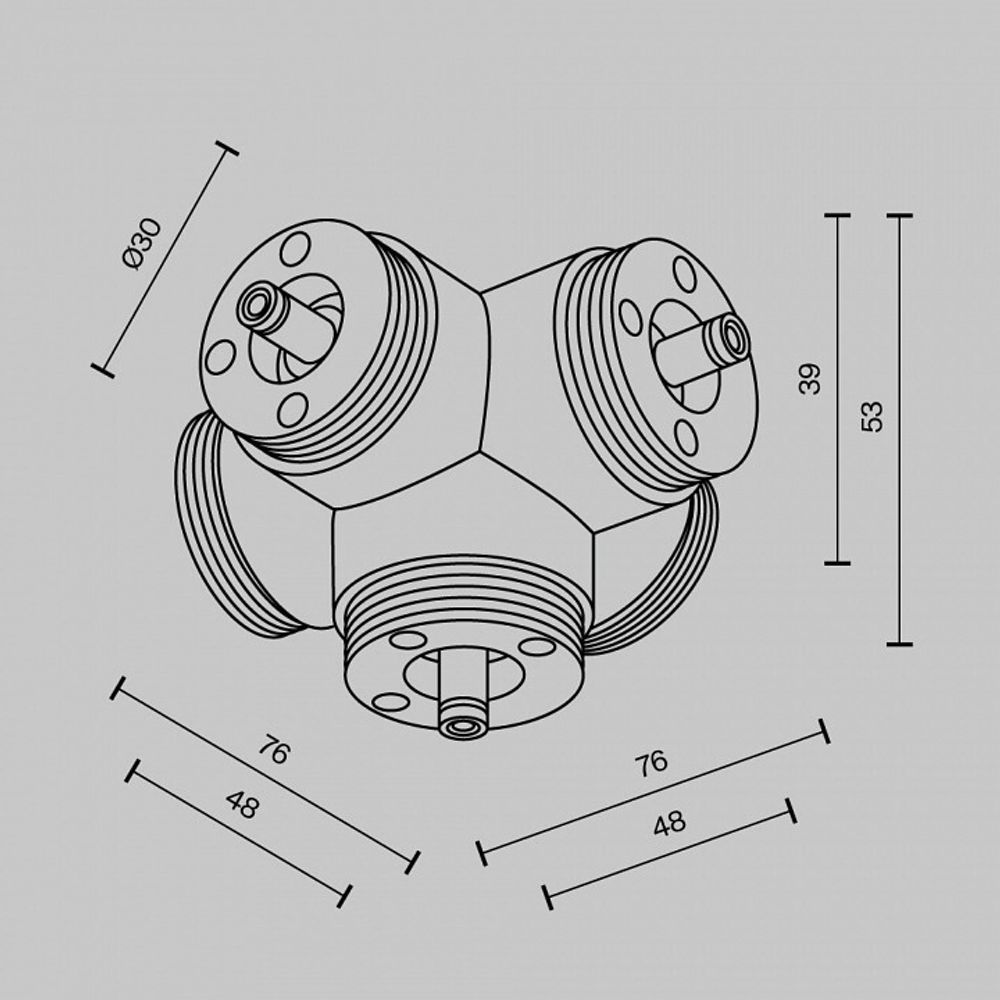 Соединитель угловой внутренний для треков Maytoni  CA020L5C-B