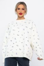 Свитер оверсайз Анита (белый) Б14761-1М LT Collection