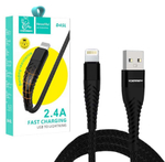 Кабель USB - Lightning DENMEN D45L 2.4A (черный) 1м