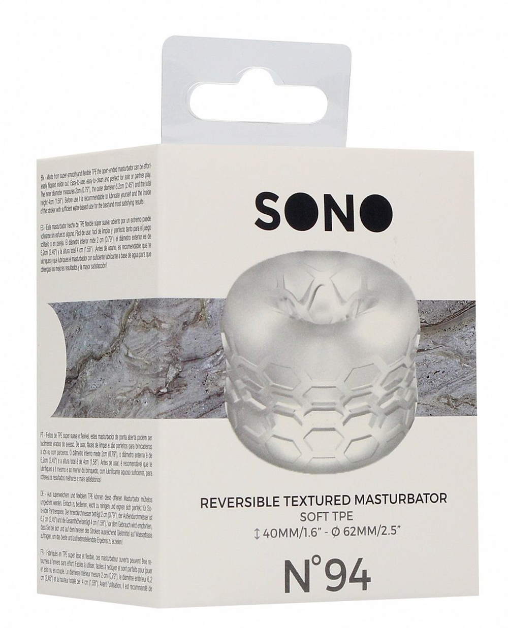 Прозрачный мастурбатор №94 - Reversible Masturbator and Bumper (Цвет: прозрачный)