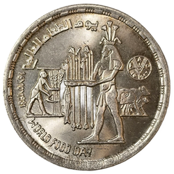 Монета Египта 1 фунт 1981 г. "Всемирный день продовольствия"