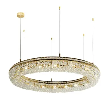 Подвесная люстра 15*E14 4015-15P золотой Monilibus Favourite