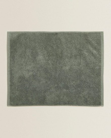 ZARA HOME КОВРИК ДЛЯ ВАННОЙ ИЗ ОРГАНИЧЕСКОГО ХЛОПКА, ХАКИ