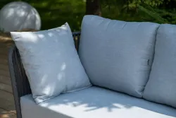 "Багамы" лаунж-зона 5-местная плетеная из роупа (веревки), каркас алюминиевый темно-серый, роуп серый