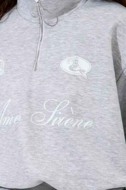 Олимпийка с короткой молнией 