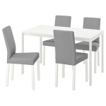 Кухонный стол - MELLTORP/KÄTTIL IKEA/МЕЛЛЬТОРП / КЭТТИЛ ИКЕА, 125х75х74 см, белый/серый