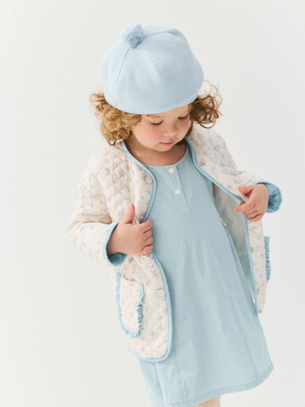 Берет хлопковый "Незабудка" 0+