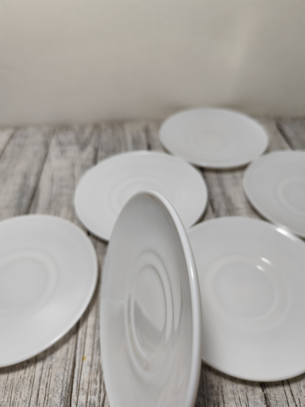 Блюдце стеклокерам 14смGD55 WHITE 719313