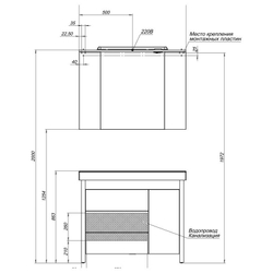 Тумба с раковиной Aquanet Тиана 100 светлый дуб