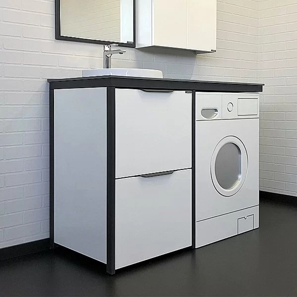 Тумба с раковиной Comforty Лозанна 120 белый глянец