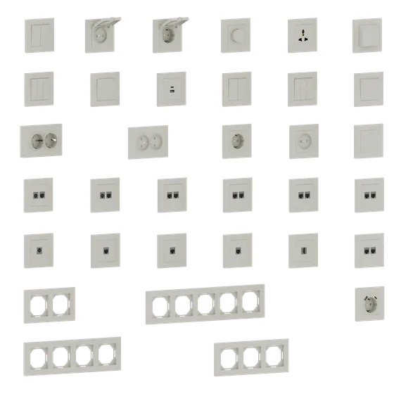 Накладка для розетки Schuko с зарядным устройством USB A+C,  со шторками 16A 250В,  матовый кашемир,  серия A07