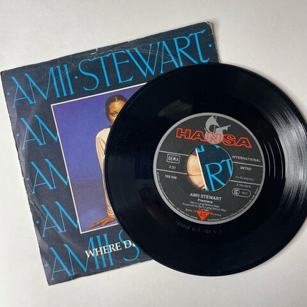 Винтажная виниловая пластинка 7 дюймов (маленькая пластинка) Amii Stewart Where Did Our Love Go (Germany 1981)