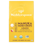 Wedderspoon, органические леденцы с мёдом манука, лимоном и пчелиным прополисом, 20 шт., 120 г (4 унции)