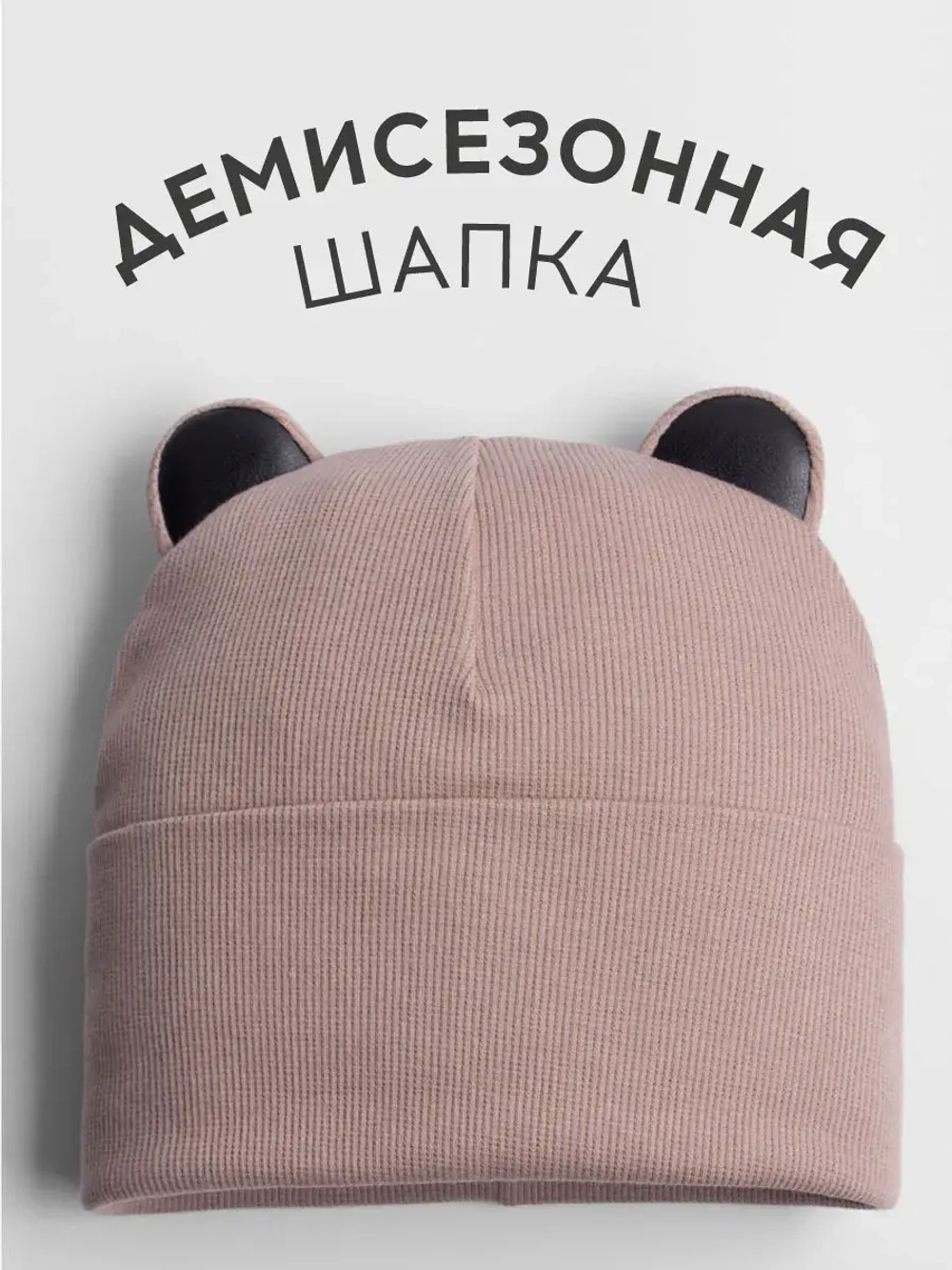 Шапка для мальчика осенняя с ушками