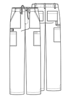 Брюки медицинские мужские Dickies DK015 с застежкой-молнией, белый, XL