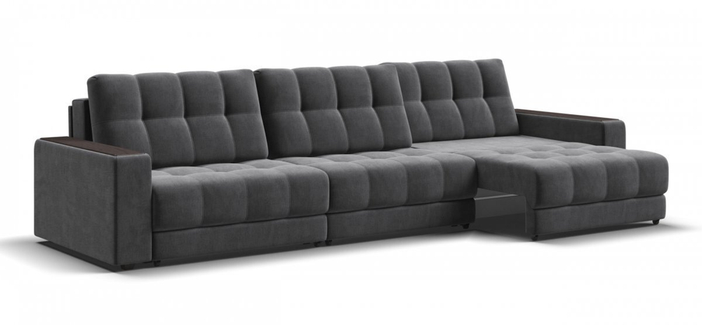 Диван Босс Гранд Велюр Монолит серый