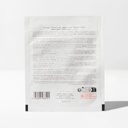 KLAPP Маска для лица NIACINAMIDE Sheet, 1 шт