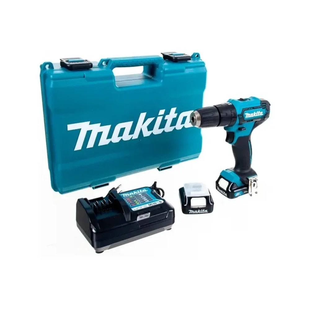 Makita HP333DWAE шуруповерт аккумуляторный ударный (2 x 2 Ач, ЗУ)