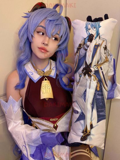 Мини дакимакура Камисато Аято из Геншин Импакт | Genshin Impact арт. M0978, 60х20 см