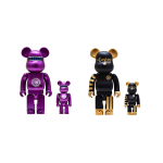 Дизайнерские игрушки BE@RBRICK 400%100% Noir Gold +Neon Futurity 100%+400%, 1178431-601222593