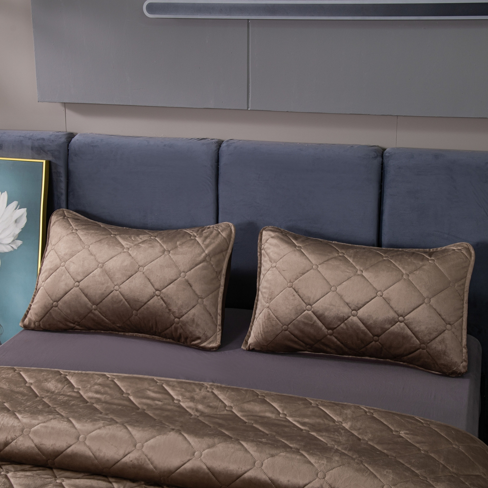 Велюровое покрывало ромб OVF041