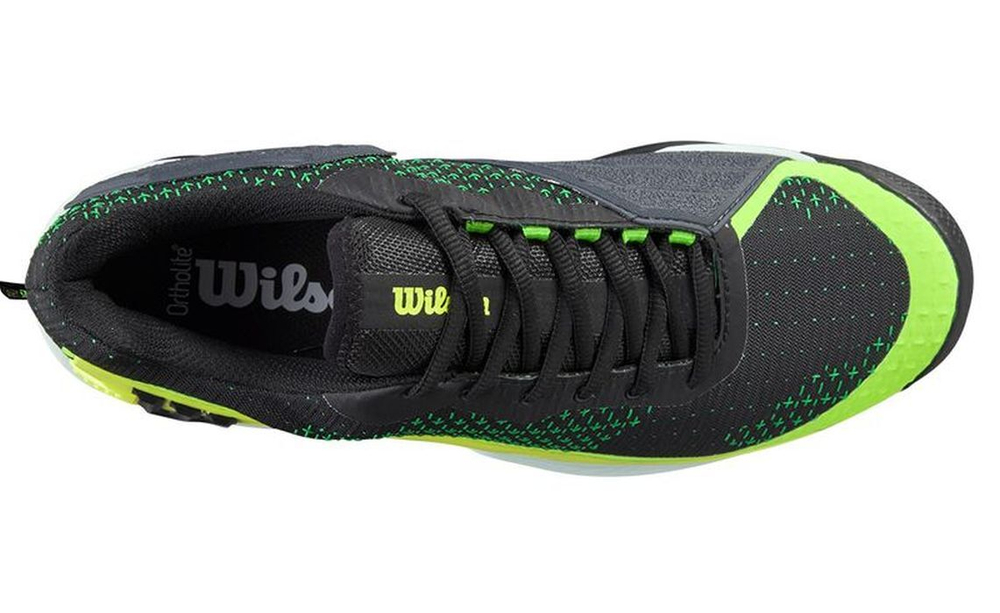 Мужские кроссовки теннисные Wilson Rush Pro Extra Duty - black/safety yellow/green
