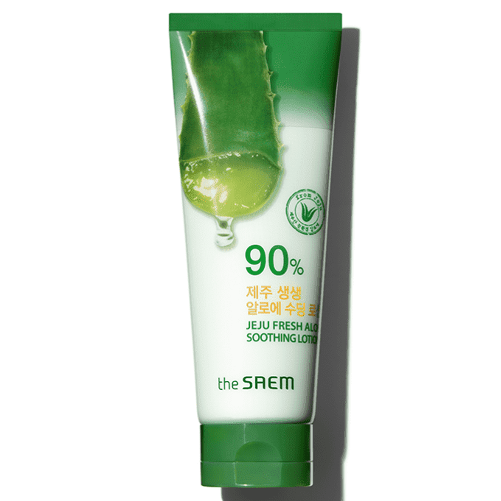 The Saem Jeju Fresh Aloe Soothing Lotion 90% увлажняющий и успокаивающий лосьон для тела с алоэ