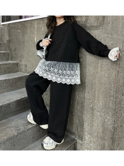 Костюм брючный c кружевом