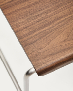 Скамья Tarsel из 100% орехового шпона с конструкцией из матовой стали