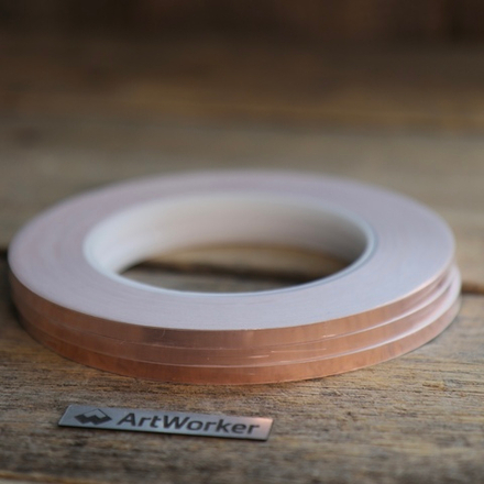 Фольга витражная медная на белой подложке Китай 4.8 мм