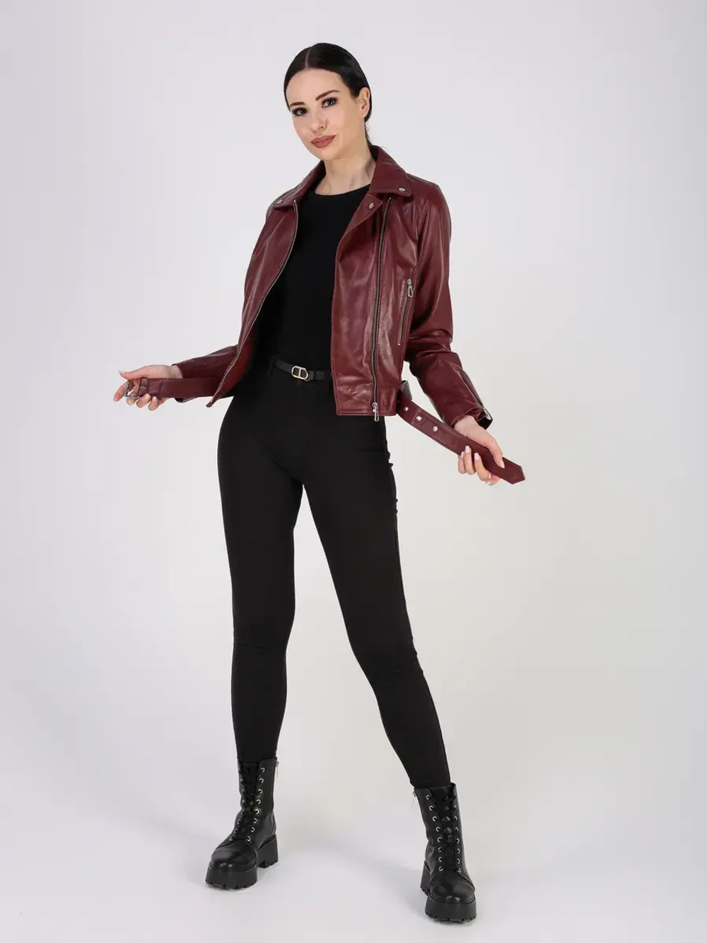 Кожаная куртка демисезонная косуха