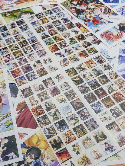 Набор открыток, карточек и наклеек "Мастера меча онлайн / Sword Art Online", 188 предметов