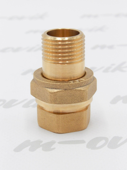 ViEiR Муфта американка ВР-НР 1/2" прямая (плоское уплотнение), латунь (HJS33)