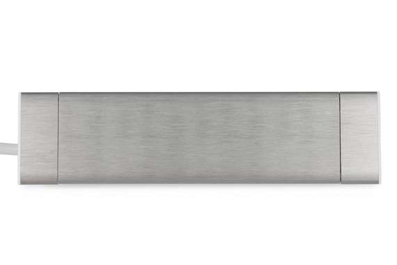 Блок розеток с откидной крышкой (3 розетки, USB-A, USB-C) G4103Q-2AC.N Серебро/Белый 260*66*11