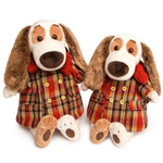 Бартоломей в пальто в клетку 27см.