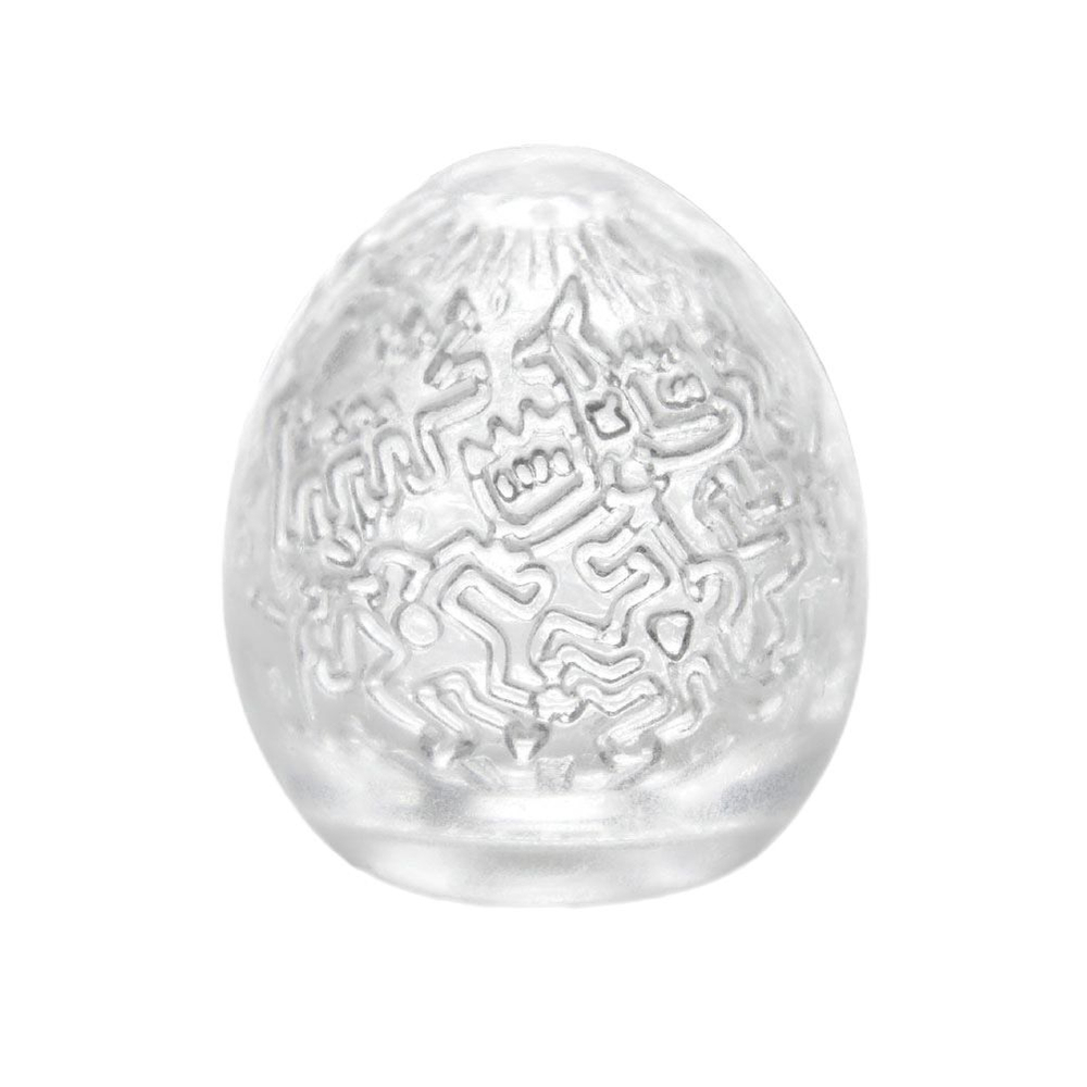 Мастурбатор-яйцо Keith Haring EGG PARTY (Цвет: белый)