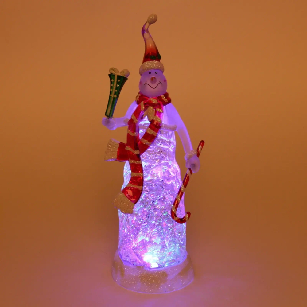 Сувенир с подсветкой «Сказочный снеговик» 10*9,6*29 см