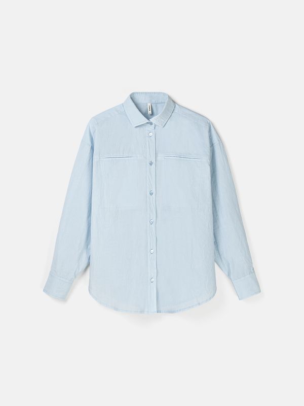 Рубашка из жатого хлопка 