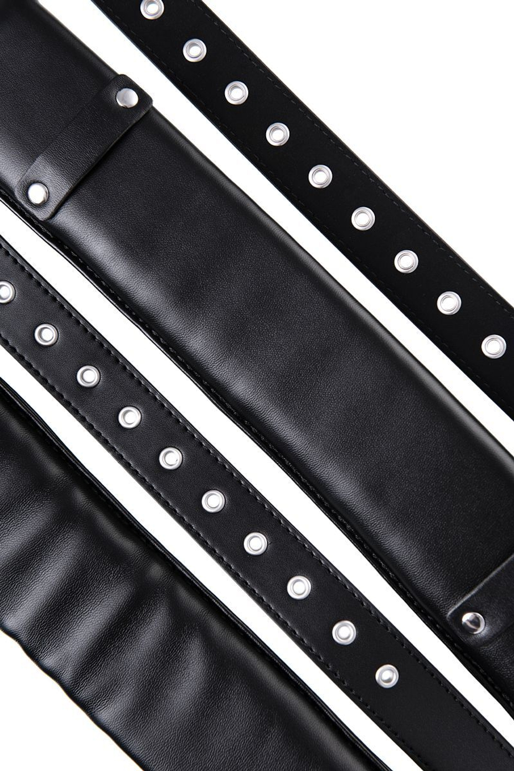 Черные кожаные стропы для фиксации Anonymo (Цвет: черный)