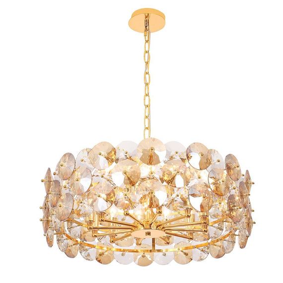 Подвесная люстра Crystal Lux Crystal SP12 Chrome SP12 Gold