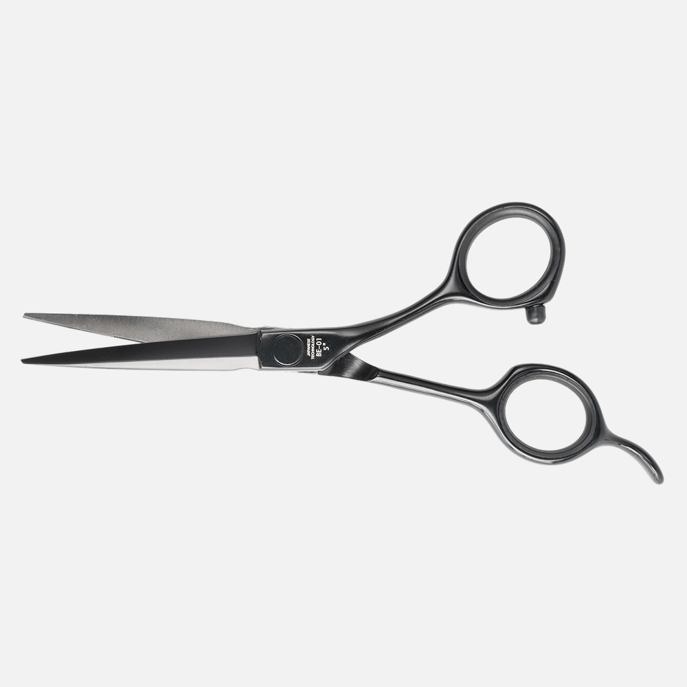 Прямые длинные парикмахерские ножницы black edition BE-01