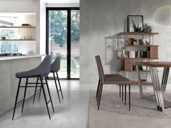 Полубарный стул Angel Cerda A189 серый