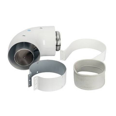 Адаптер к котлу угловой для коаксиального дымохода STOUT D60/100 мм (для Vaillant, Protherm)